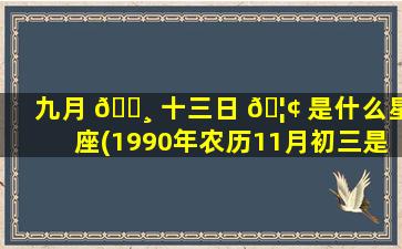 九月 🕸 十三日 🦢 是什么星座(1990年农历11月初三是什么星座)